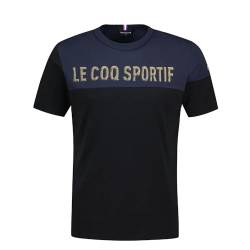 Le Coq Sportif Unisex Noel Sp Tee SS Nr. 1 T-Shirt, Sky Captain/Black, L von Le Coq Sportif