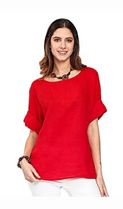 Le Jardin du Lin Damen Blouse, Rot, 40(FR 42) von Le Jardin du Lin