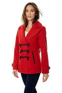 Le Jardin du Lin Damen Millitaire Buttoned Cropped Coat Mantel, Rot, S von Le Jardin du Lin