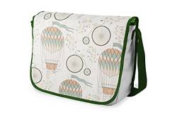 Le Jardin du Lin Digital Bedruckte Messenger Schultaschen mit Khaki Riemen für Mädchen und Jungen, Zurück zur Schule, Kuriertaschen für Schüler, Umhängetaschen, Größe: 29x36 Cm von Le Jardin du Lin