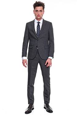 Le Jardin du Lin Men's TRMRVN100282 Business Suit Pants Set, Schwarz, 48 von Le Jardin du Lin