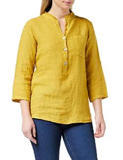 Le Jardin du Lin Womens Tunika-Hemd aus reinem Leinen mit Langen Taschen Tunic Shirt, Gelb, L von Le Jardin du Lin