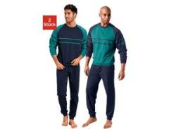 Pyjama LE JOGGER Gr. 52/54 (L), bunt (grün, marine) Herren Homewear-Sets Pyjamas Bestseller von Le Jogger