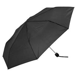 Le Monde du Parapluie Faltbarer Regenschirm, schwarz, für Damen und Herren – faltbarer Regenschirm mit manueller Öffnung und windfest, kompakt nur 24 cm – ultraleicht, 250 g, Reise-Regenschirm von Le Monde du Parapluie