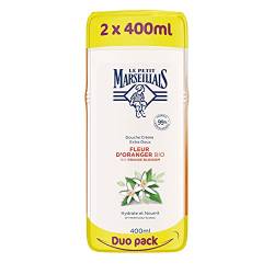 Le Petit Marseillais Duschcreme Bio Orangenblüten (2x400ml), pH-hautneutrale Pflegedusche & sanfte Aromadusche mit besonders angenehmen Duft, spendet Feuchtigkeit und erfrischt von Le Petit Marseillais