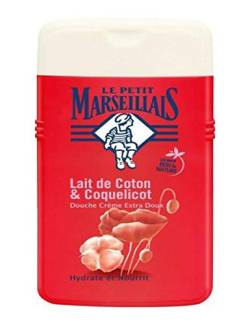 Le Petit Marseillais Duschgel mit Baumwollmilch und Mohn 250 ml aus Frankreich von Le Petit Marseillais