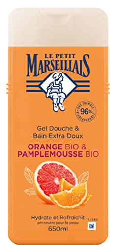 Le Petit Marseillais Duschgel & Bad, extra weich, Bio-Orange und Bio-Grapefruit, 650 ml von Le Petit Marseillais