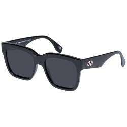 Le Specs Sonnenbrille Trade Off Schwarz Damen Rechteckige Rahmenform mit UV-Schutz von Le Specs