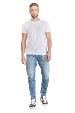 Le Temps des Cerises Herren Jeans 903/3G ALOST Tapered-Fit Destroyed Used wash (as3, Waist, Numeric_31, Regular, Regular, Blue) von Le Temps des Cerises