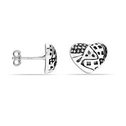 LeCalla SMALL 925 Sterling Silber Schmuck Herz Ohrstecker für Teenager Frauen von LeCalla