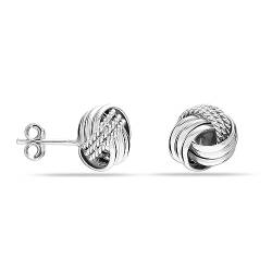 LeCalla Sterling Silber Schmuck Italienisches Design verdreht Draht Liebesknoten Ohrstecker für Frauen von LeCalla