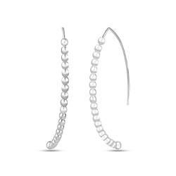 LeCalla Sterling Silber Schmuck Leichtgewichtige Perlenfädler Ohrringe für Frauen von LeCalla