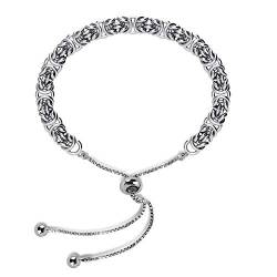 LeCalla Sterling Silber Schmuck Schiebe Bolo Rhodium plattiert byzantinischen Armbänder für Frauen von LeCalla