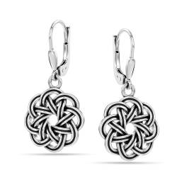 LeCalla Sterling Silber keltischen Knoten Tropfen Ohrringe | Antikschmuck Lightweight Hebel keltischen Knoten baumeln Ohrring für Frauen von LeCalla