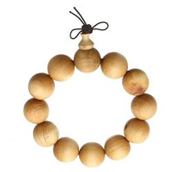 LeGDOr 1 Stück natürliche Vintage Männer runde Holzkugel Armband Perlen Buddha Gebet Charm Armbänder-C1 von LeGDOr