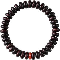 Meditations-Gebets-Buddha-Perlen-Armband-Halskette, Naturholz, Buddha-Perlen-Armband für Männer, Meditations-Yoga-Gebets-Manschettenschmuck, handpoliertes Geschenkzubehör (Größe: 16 cm) (Farbe: einf von LeGDOr