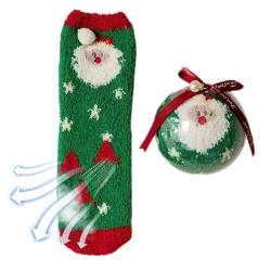 Flauschige Socken Weihnachten | Flauschige Socken mit Weihnachtsthema | Kuschelige Socken für Damen, Teenager, Zuhause, drinnen, Winter, Schlafen, Weihnachtsgeschenke Leking von LeKing