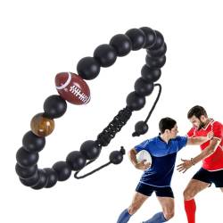 Sport-Party-Armbänder,Sport-Geflochtene Armbänder | Inspirierende Rugby-Fußball-Armbänder - Sport-Themenarmbänder, Sport-Partygeschenke für Kinder, Jugendliche, Erwachsene und Team-Fans Leking von LeKing