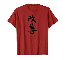 Kaizen Kanji Kontinuierliche Verbesserung Japan Kalligrafie T-Shirt von LePlusChic