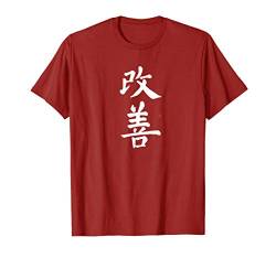 Kaizen Kontinuierliche Verbesserung Japan Kanji Kalligrafie T-Shirt von LePlusChic
