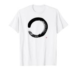 Zen Enso T-shirt Mit Kunstvoller Zen Enso Kalligraphie von LePlusChic