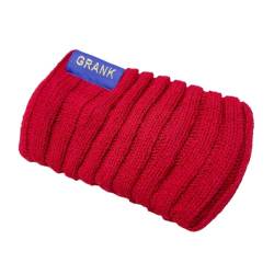 Elastisches Damen-Stirnband, Winter-Kopfbedeckung, dick, gestrickt, weich, einfarbig, hohe Elastizität, rutschfest, hält warm, Sport, Schweiß, Absor, Rot von Leadrop