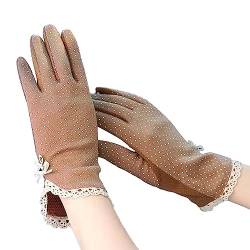 Schutzhandschuhe für Damen, Vollfinger-Handschuhe, rutschfestes Design für Damen, Kaffee, Einheitsgröße von Leadrop
