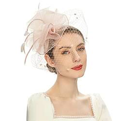 Fascinator Hut Durchsichtiges Netz Große Blume Schleier Retro Elegant Foto Prop Haarschmuck Frauen Hochzeit Cocktail Tee Party Brautmütze von Leadthin