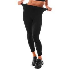 Leafigure Leggings Damen High Waist - Leggins Blickdicht Schwarze für Sport Gym Yoga L-XL von Leafigure