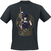 Arcane: League Of Legends - Gaming T-Shirt - Caitlyn - S bis XXL - für Männer - Größe XL - schwarz  - EMP exklusives Merchandise! von League Of Legends