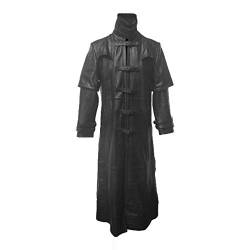 Herren Trenchcoat aus Krokodilleder, Gothic-Stil, Matrix, Steampunk, Gothic, Van Helsing, Schwarz Gr. XL, Schwarz von Leather Addicts