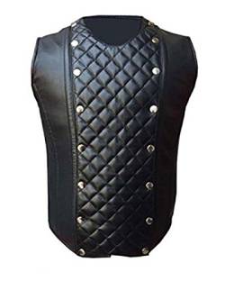 Leather Addicts Herren-Korsett aus echtem Schaf, schwarz, mit Stahlstäbchen, viktorianisches Korsett LARP, Steampunk, Gothic Gr. XXXX-Large, Schwarz von Leather Addicts