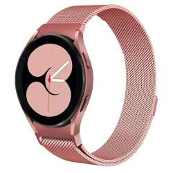 Lebensstyle Edelstahl Uhrenarmband für Samsung Galaxy Watch 5/4 40mm 44mm /Watch 5 Pro 45mm/Watch 4 Classic 42mm 46mm Armband Magnetverschluss Ersatzband Armbänder Smartwatch Zubehör (Rosa) von Lebensstyle