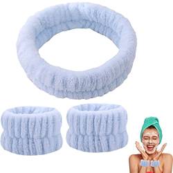 3-teiliges Spa-Haarband-Set für das Gesicht, elastisch, Gesichtswäsche, für Frauen und Mädchen von Lecerrot