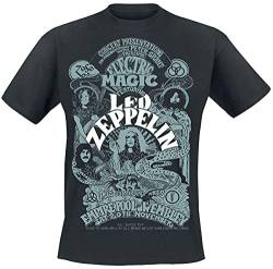 Led Zeppelin Electric Magic Männer T-Shirt schwarz L 100% Baumwolle Band-Merch, Bands von Led Zeppelin