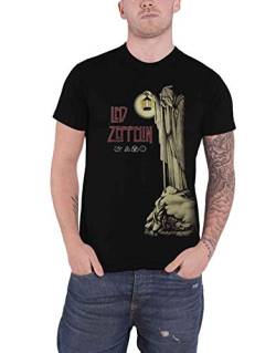 Led Zeppelin Herren Ledzeppelin_Hermit_Men_bl_ts: M T-Shirt, Schwarz (Black Black), Medium von Led Zeppelin