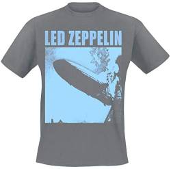 Led Zeppelin LZI Blue Cover T-Shirt Charcoal S von Led Zeppelin