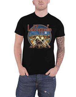 Led Zeppelin LZII Searchlights Männer T-Shirt schwarz XL 100% Baumwolle Band-Merch, Bands von Led Zeppelin
