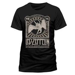 Led Zeppelin Madison Square Garden 1975 Männer T-Shirt schwarz 3XL 100% Baumwolle Band-Merch, Bands von Led Zeppelin