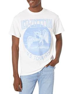 Led Zeppelin Men's US Tour 1975 White T-Shirt, Medium von Led Zeppelin