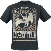Led Zeppelin T-Shirt - Madison Square Garden 1975 - S bis 4XL - für Männer - Größe L - schwarz  - Lizenziertes Merchandise! von Led Zeppelin