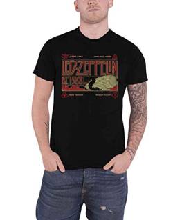 Led Zeppelin Zeppelin & Smoke Männer T-Shirt schwarz XXL 100% Baumwolle Band-Merch, Bands von Led Zeppelin
