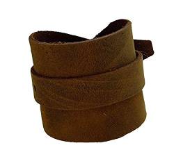 Leder 1-er-Armband 5,8 cm breit Armschmuck Farbe hell-braun Wickelarmband von Lederecke Konstanz