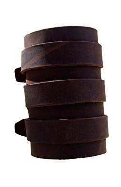 Leder Armband 10,0 cm breit Armschmuck Farbe dunkel braun Wickelarmband von Lederecke Konstanz