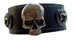 Leder Armband Malmer Skull Hammer 3,6 cm breit Armschmuck Farbe schwarz von Lederecke Konstanz