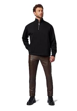 Herren Lederhose Jonny - Premium Lamm Nappa Leder (Echtleder) (as3, Numeric, Numeric_33, Slim, Regular, Braun) von Lederjacke