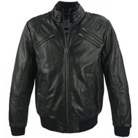 Lederjacken24 Lederjacke Herren Lederjacke Echtleder Lammnappa schwarz von Lederjacken24