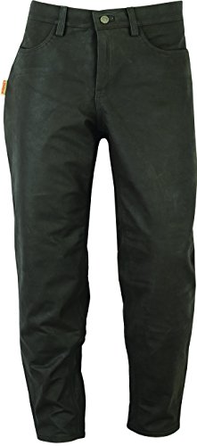 Jagd Stiefelhose Leder, Lederhose Herren Damen lang - Lederjeans- Fuente Echt Leder Lederhose Jeans 501- Jagdlederhose (56, Braun) von Lederprofi