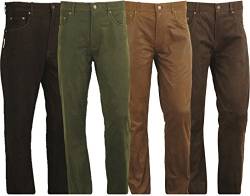 Lederjeans- Lederhose lang Herren Damen echtes Skipper Nubuk Leder Fuente Motorrad Biker Jagd REIT Trachten Lederhose 4 Farben (44, Caramell) von Lederprofi