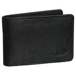 Branco Leder Herren Kleingeldbörse Minibörse Geldbörse Geldbeutel Portemonnaie weiches Rindsleder 10 cm Farbe Schwarz von Ledershop24